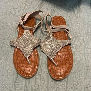 Cute rhinestone sandals